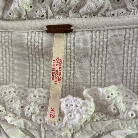 Free People Women’s More Romance Top color Ivory size XL - Picture 6 of 16